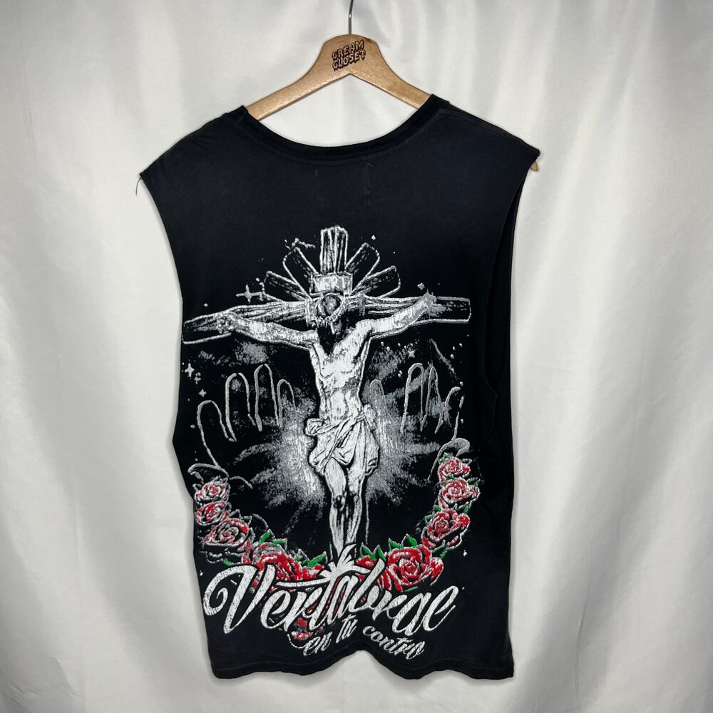 Vertabrae Savior Tank Top Sleeveless Tee L